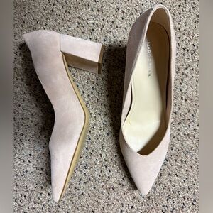 Baby pink march fisher heels